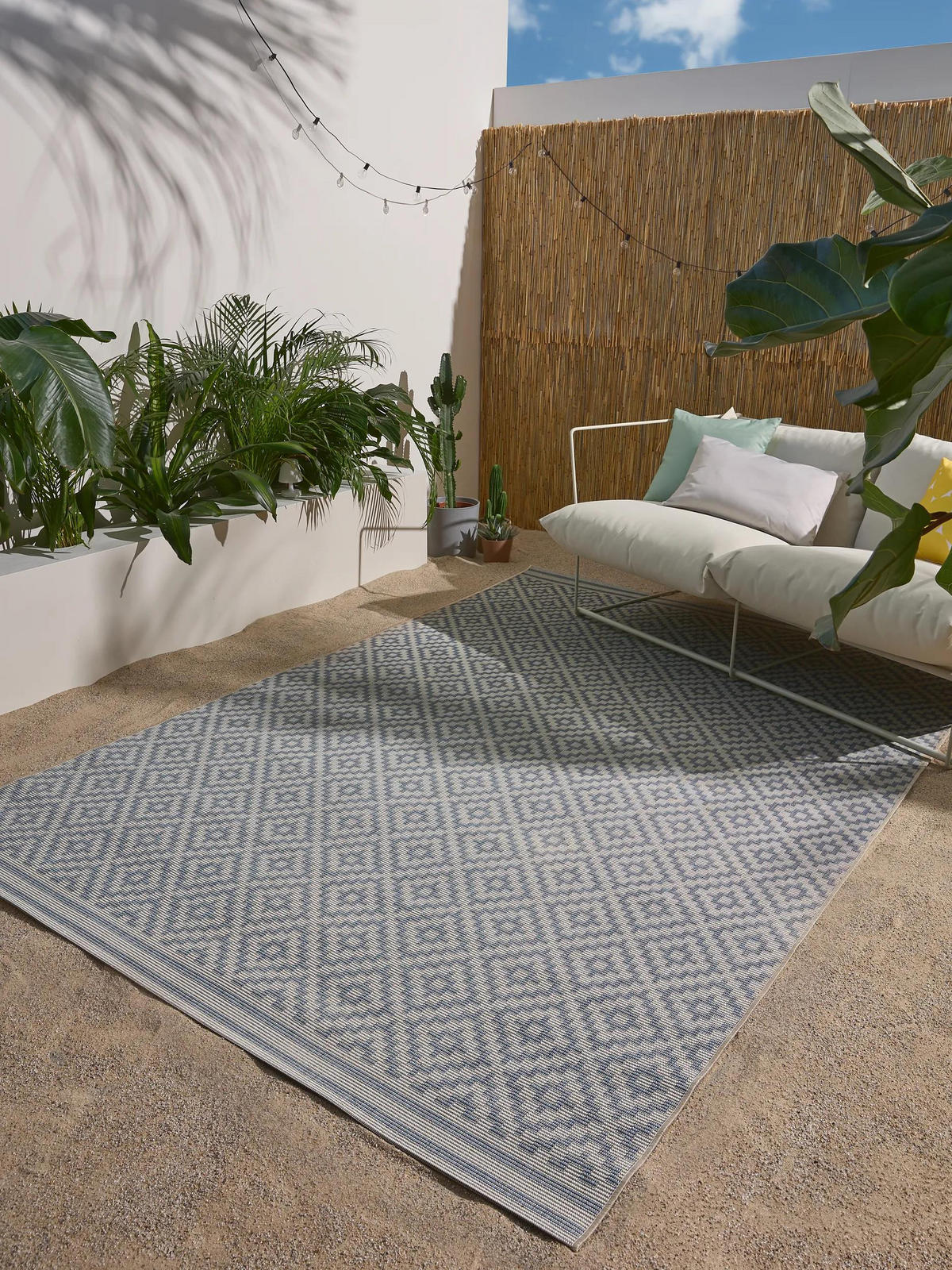 OUTDOORTEPPICH Metro Blau 200x290 cm - Blau, Textil (200/290cm) - benuta Nest