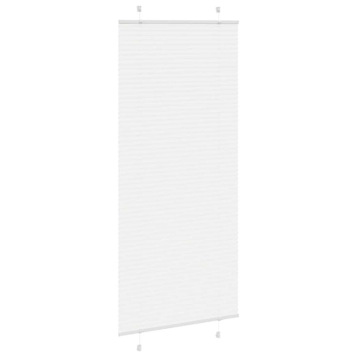 PLISSEE 90/200 cm Stoffbreite 89,4 cm aus Polyester Weiß - Weiß, Textil (90/200cm) - vidaXL