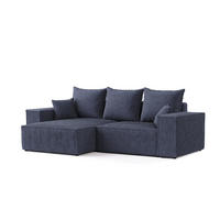 ROHOVÁ SEDAČKA SENSO, textil, Námořnická modrá - černá/tmavě modrá, dřevo/kompozitní dřevo (255/148cm) - AltaBeds