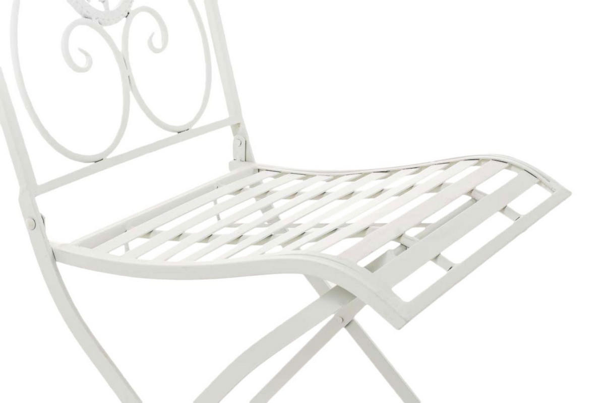 STÜHLE Sidan - 2er Set weiß - Weiß, Metall (42/91.5/49cm) - TPFGarden