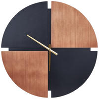 WANDUHR heller holzfarbton/schwarz Aramon - Hellbraun, Holzwerkstoff (60/60/0.3cm) - Beliani