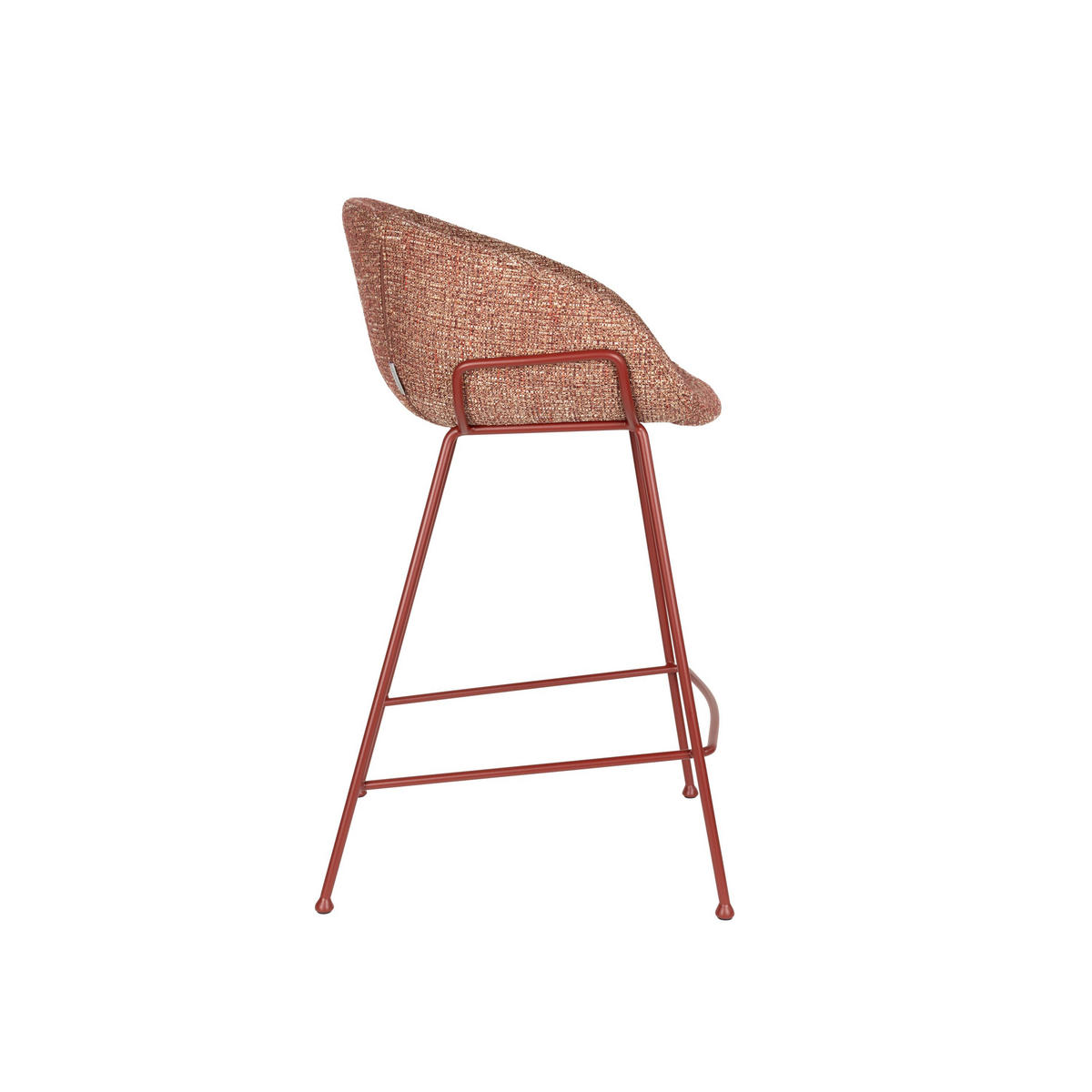 BARHOCKER Feston Rückenlehne 65 cm Rot - 2 er Set - Rot, Metall (54.5/88.5/53cm) - Zuiver