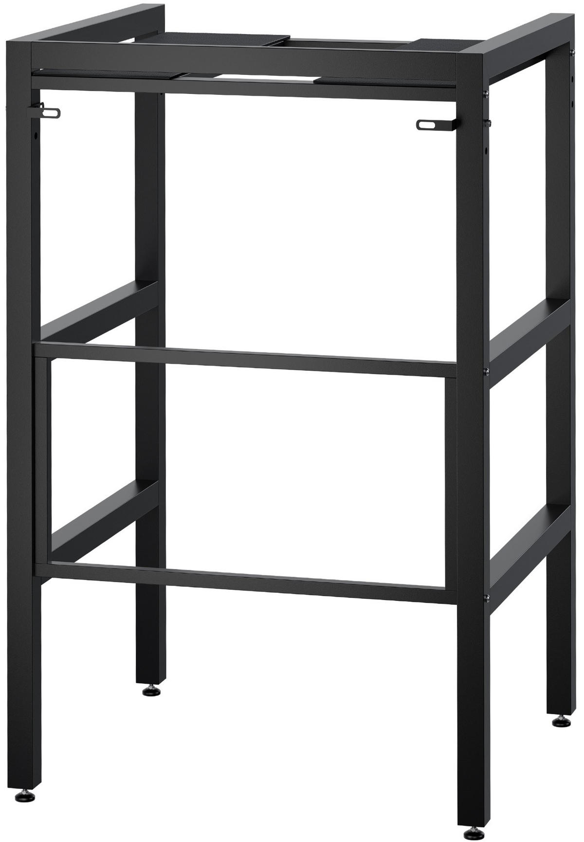 STAPELGESTELL für Wäschetrockner auf Waschmaschine MIXON Schwarz - Schwarz, Metall (73/110/60cm) - DELUKE