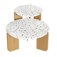 COUCHTISCH aus MDF 70x70x35 & 50x50x45,5 cm in Natur mit Nesting-Design - Naturfarben, Holzwerkstoff (70/70/35cm) - Modfu
