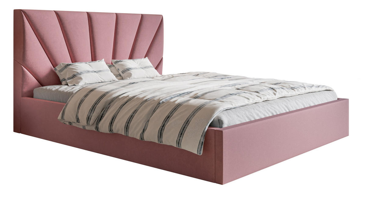 POLSTERBETT 140 x 200 cm Aris, Bettkasten, Lattenrost, Rosa - Pink, Holz/Textil (140/200cm) - Emporius