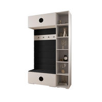 GARDEROBEN-SET 236,7/140/47 - Goldfarben/Schwarz, Holz/Kunststoff (140/236.7/47cm) - Abiks Möbel