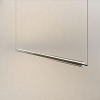 LED-HÄNGELAMPE Ranya Schwarz/Klar 160cm - Klar/Schwarz, Glas (160/7/7cm) - s.luce
