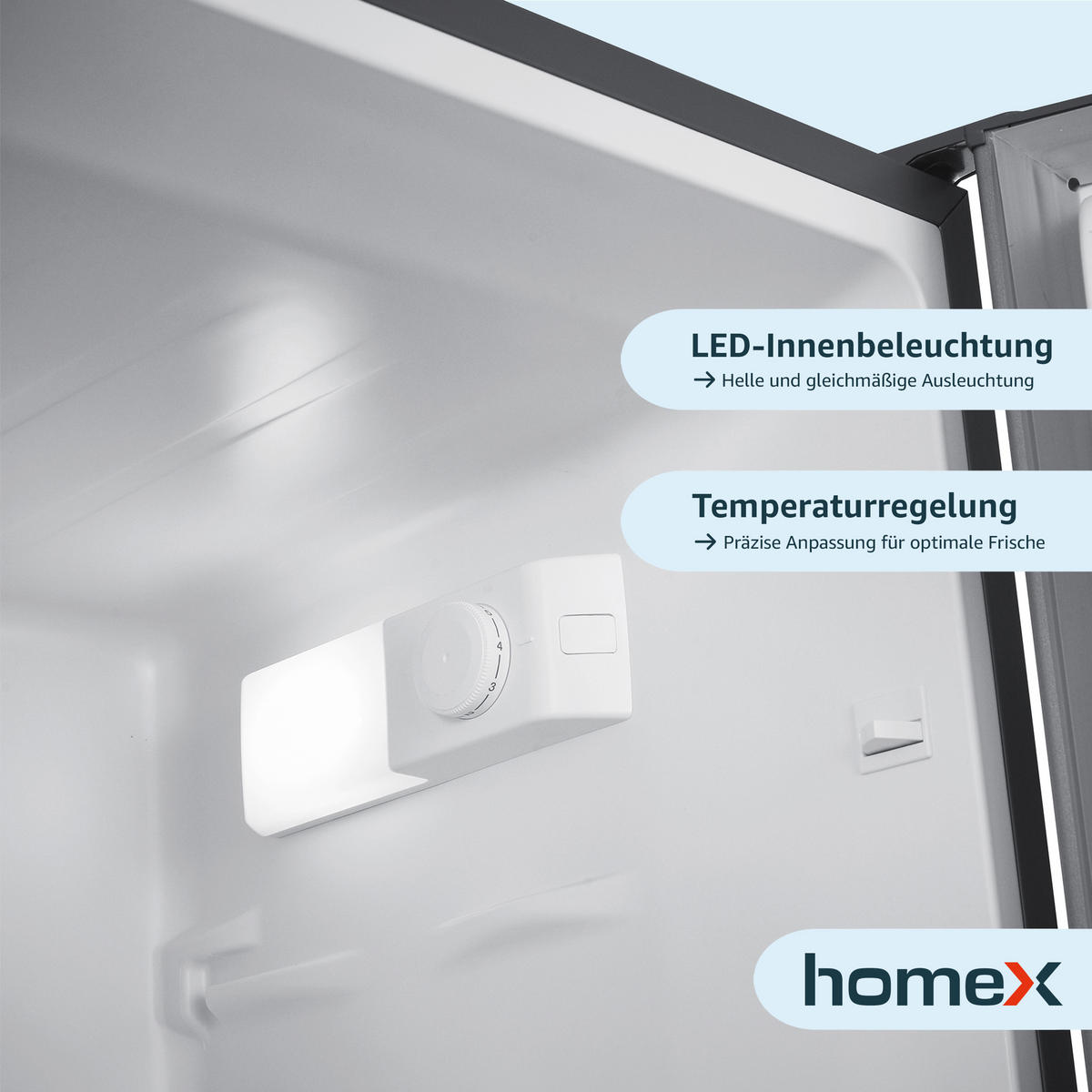 KÜHL-GEFRIER-KOMBINATION, freistehend, 173 Liter Nutzinhalt, 4-Sterne Gefrieren, Höhe 142,5 cm, 40 dB, Kühlschrank mit Gefrierfach groß, CFS1110-S - Silberfarben, Glas/Kunststoff (49.5/142.5/56cm) - homeX