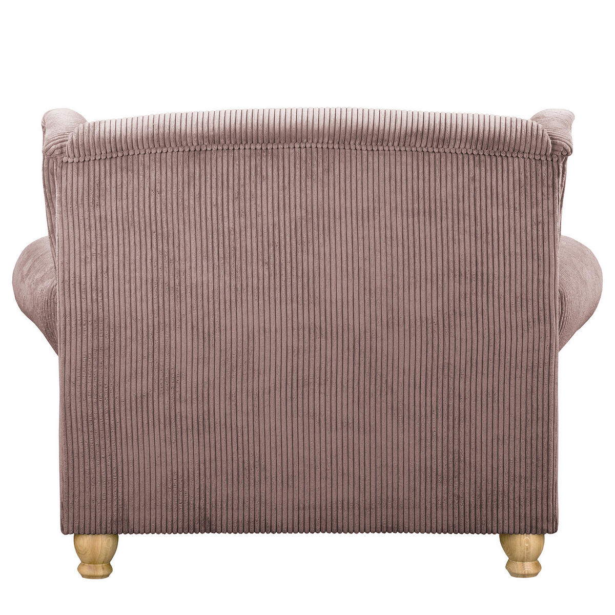 XXL SESSEL - Cord - Mauve, Holz/Textil (135/100/128cm) - home24