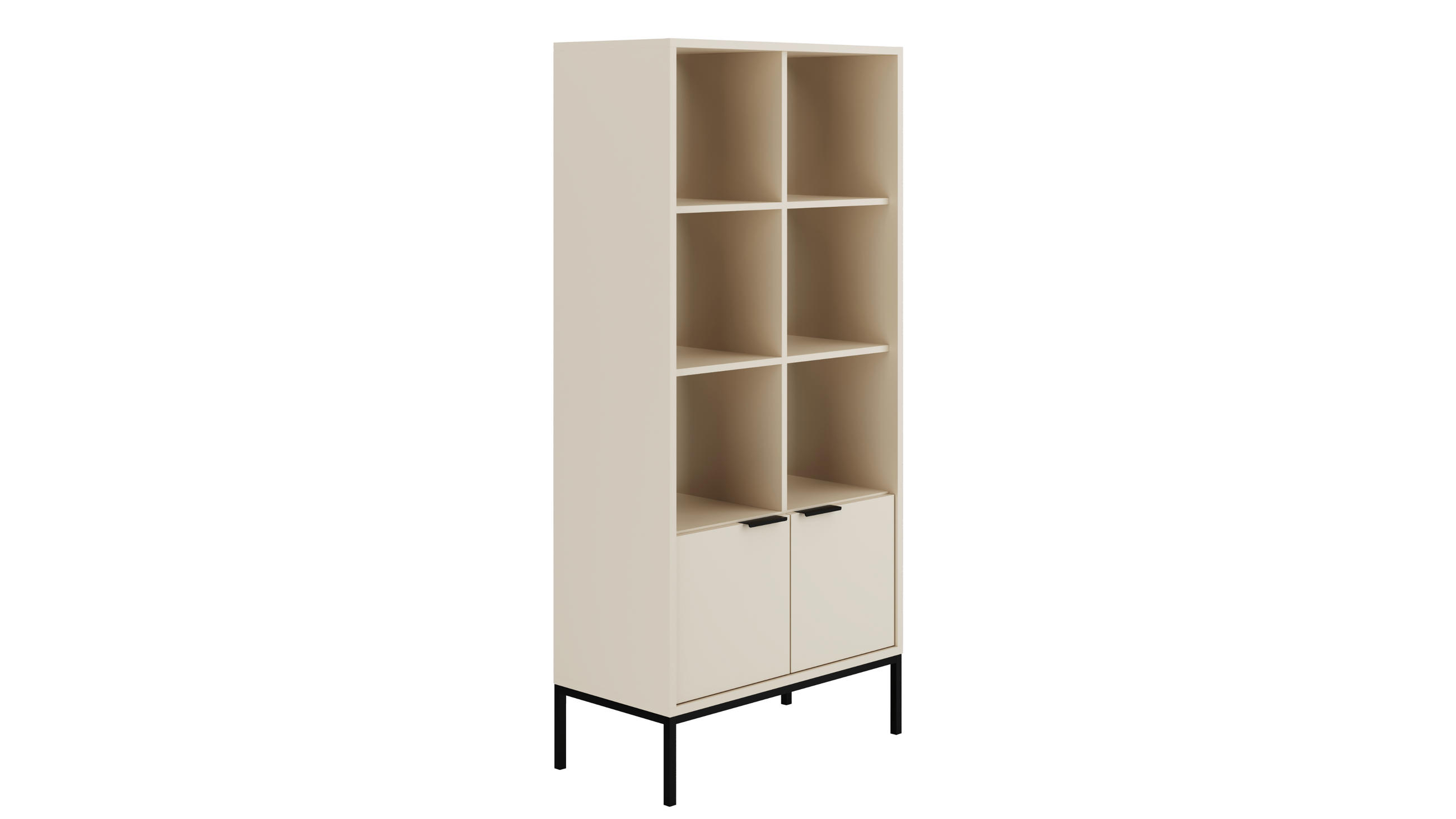 BÜCHERREGAL Austin 40/171,3/80 cm - Beige/Schwarz, Holzwerkstoff (40/171/80cm) - Kocot Kids