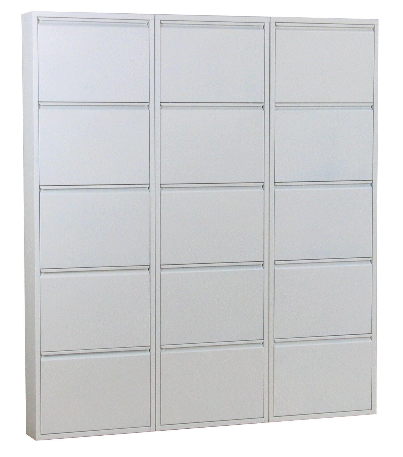 SKOSKÅP Pisa 152 x 16 x 173 cm – vit 173/152/16 cm