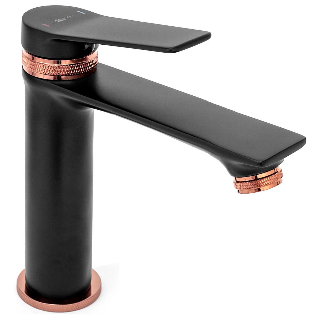 WASCHBECKENARMATUR Rea Viral Black Rose Gold Low - Schwarz, Metall (5/18/16.5cm) - REA
