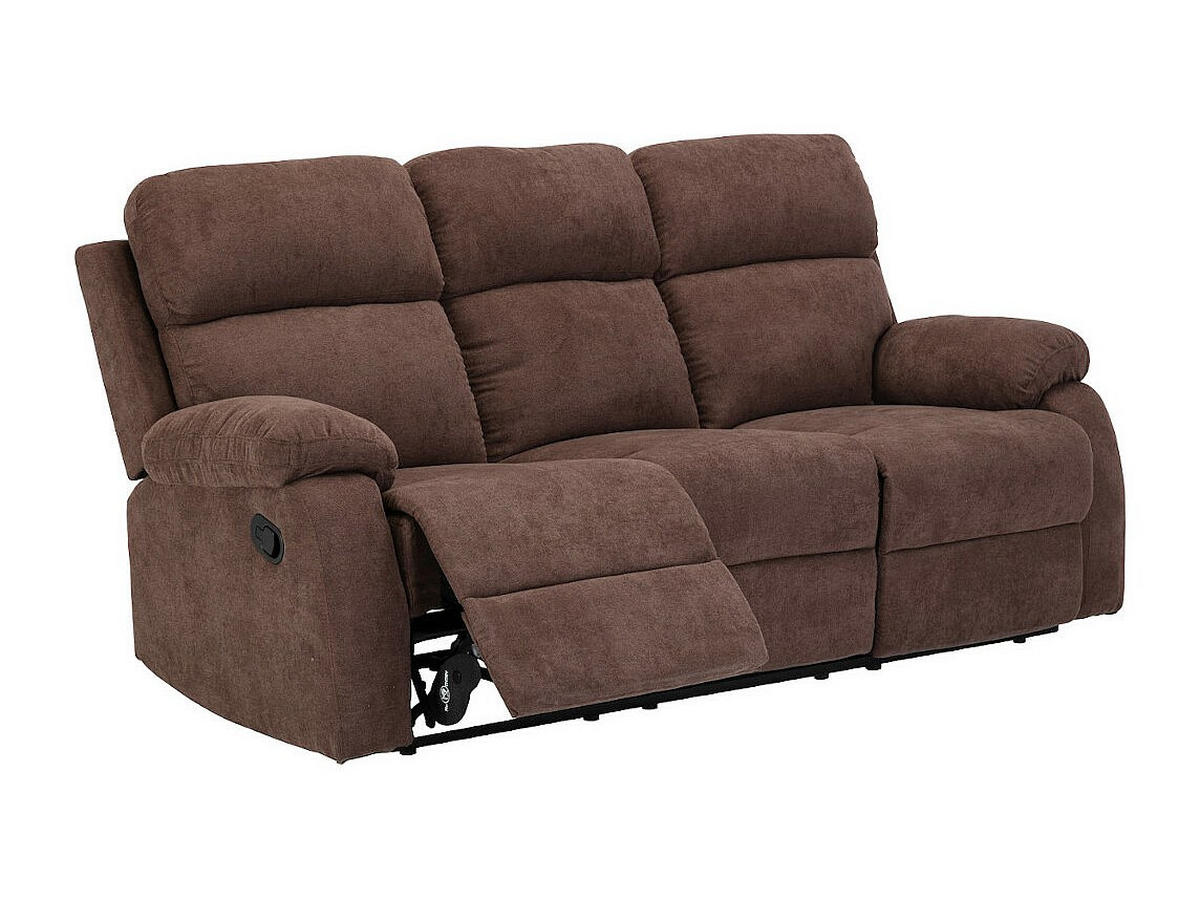 COUCHGARNITUR - 5 Personen - stoff - braun Tolzano - Braun, Textil/Metall (201/100/96cm) - Vente-Unique