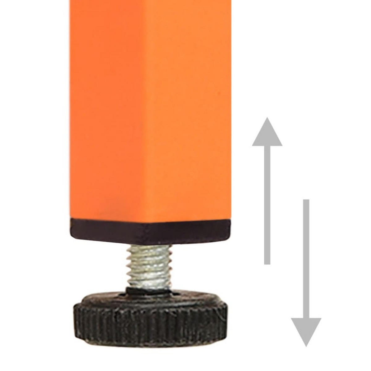 NACHTTISCH ORANGE 35X35X51 CM STAHL - Orange, Metall (35/51/35cm) - vidaXL