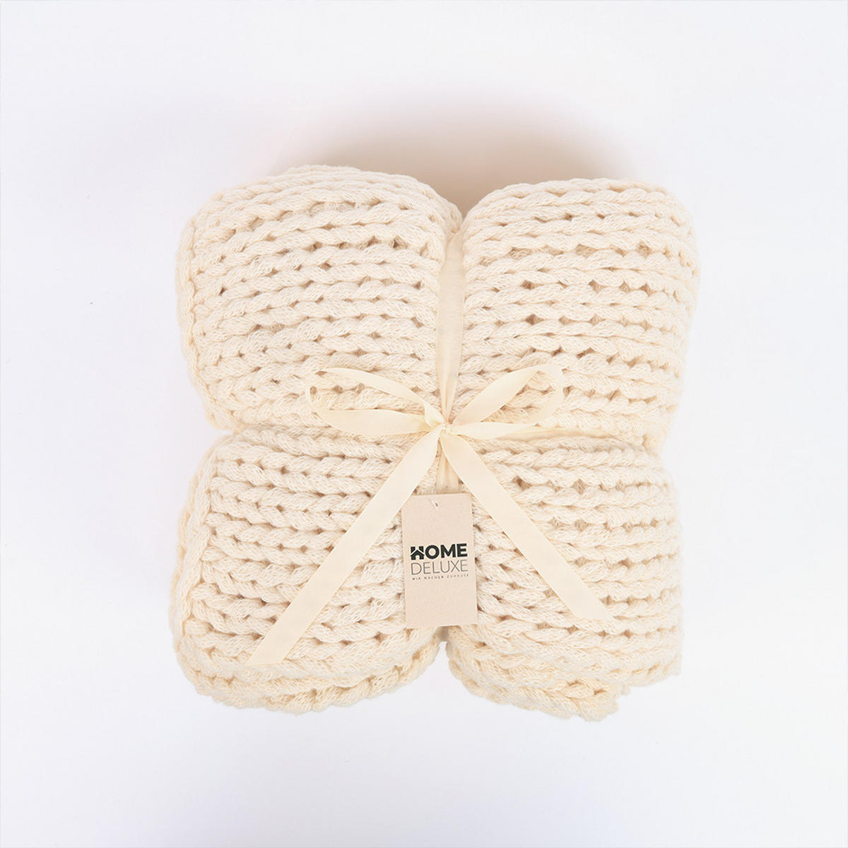 WEBDECKE LIAN - Farbe: Beige, Größe: 140 x 200 cm - Beige, Kunststoff (140/200cm) - Home Deluxe