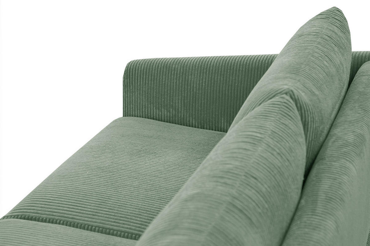 SOFA VILT 2,5-Sitzer, mintgrün - Schwarz/Mintgrün, Holzwerkstoff/Kunststoff (202/89/94cm) - Courtois Laville