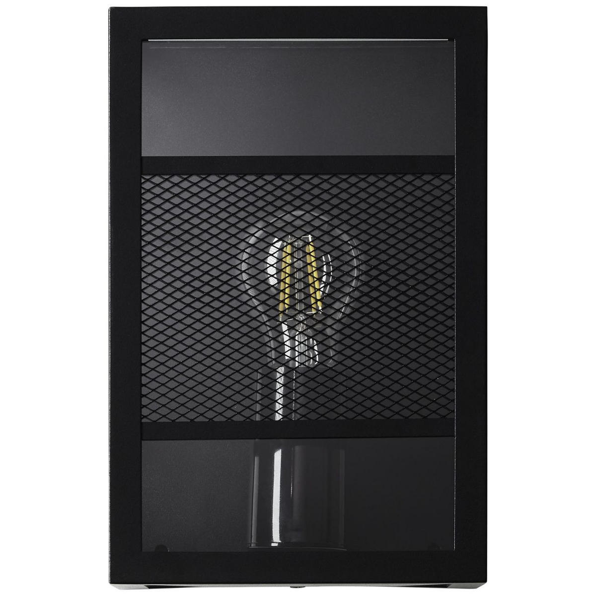 AUSSENWANDLEUCHTE Getta 96409/06 - Schwarz, Metall (17/26/10cm) - Brilliant