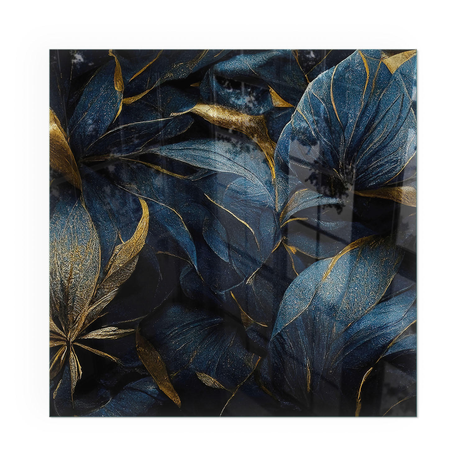 GLASPLATTE für Kamin 50x50 cm - Dunkelblau, Glas (50/50/0.4cm) - TULUP