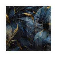 GLASPLATTE für Kamin 50x50 cm - Dunkelblau, Glas (50/50/0.4cm) - TULUP