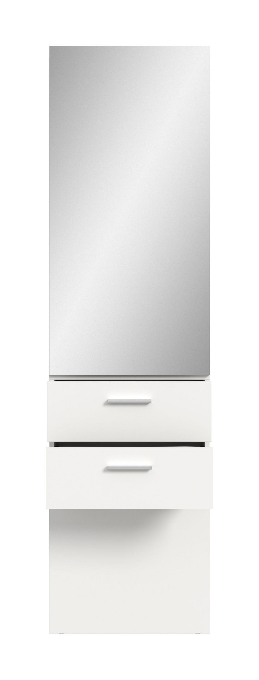 GARDEROBENPANEEL VAGA (B/H/T: ca. 52/190/36 cm) in weiß/weiß - Weiß, Holzwerkstoff (52/190/36cm)