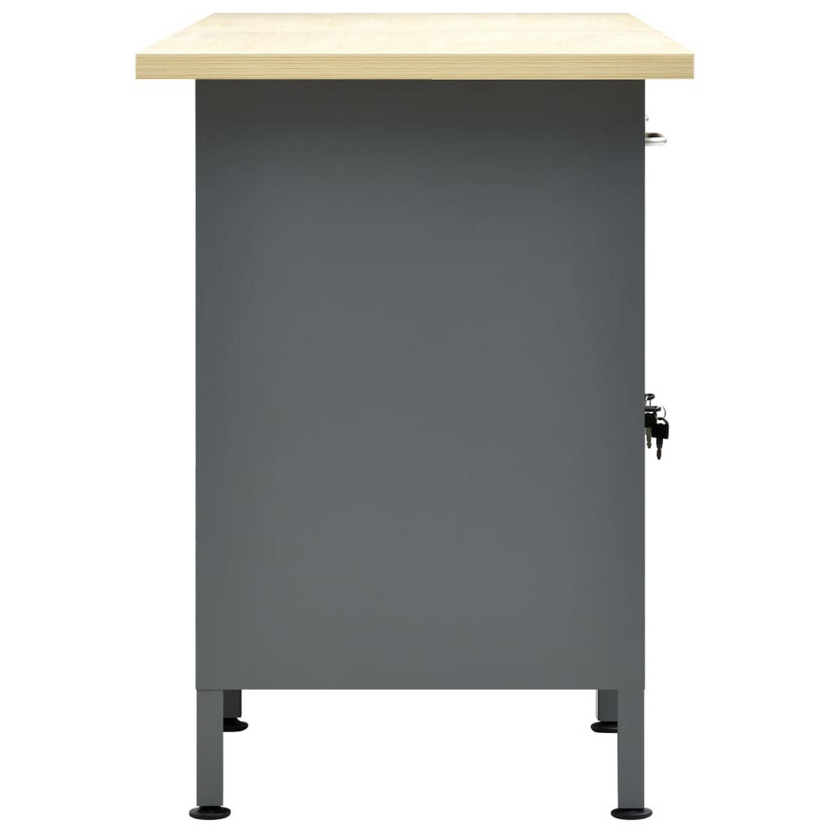 ARBEITSTISCH Schwarz 160/60/85 Cm Stahl - Schwarz, Metall (60/85/160cm) - vidaXL