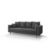 SOFA KRISTI mit Schlaffunktion ITAKA 14 Sofa mit Stauraum - Grau, Textil (90/87/230cm) - Bedante