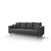 SOFA KRISTI mit Schlaffunktion ITAKA 14 Sofa mit Stauraum - Grau, Textil (90/87/230cm) - Bedante