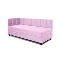 BOXBETT Kinderbett Eryk 100x200 cm mit Matratze und Bettkasten, links, rosa - Rosa, Kunststoff (100/200cm) - Margaret Hadas24