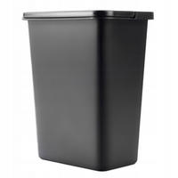 ABFALLEIMER, 10L, Schwarz - Schwarz, Kunststoff (18/33cm) - KADAX