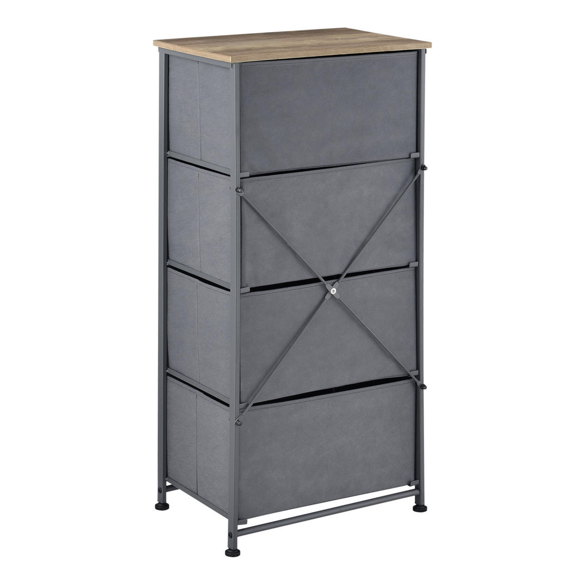 KOMMODE - Braun/Grau, Holzwerkstoff/Textil (45/95/30cm) - pro.tec