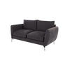 2-SITZER-SOFA Elou Graphit Microfaser - Chromfarben/Graphitfarben, Holz/Textil (172/87/92cm) - S-Style Möbel