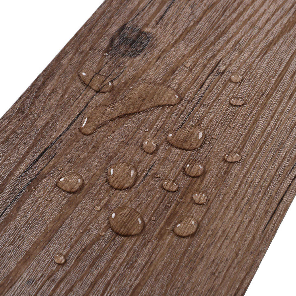 VINYLBODEN 5m²/36-TLG. selbstklebend PVC - Dunkelbraun, Kunststoff (0.2/91.5/15.2cm) - Livingandhome