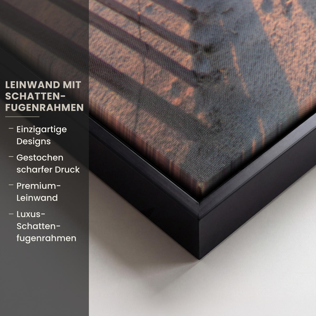 LEINWAND Bilder mit Rahmen - Strand - Meer - Düne - Sonnenuntergang - Landschaft - 90x60 - Beige, Textil (90/60cm) - MuchoWow