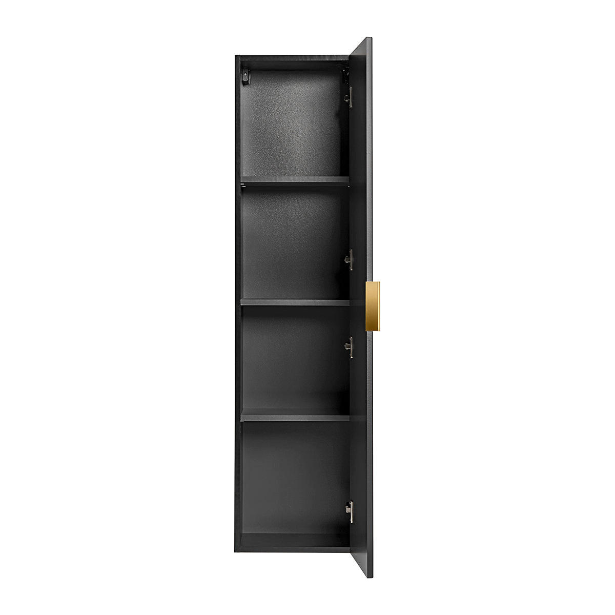 BADMÖBEL 60.6cm Adriel 2er-Set Mattschwarz - Schwarz, Holzwerkstoff (60.6/59/46cm) - Petits-meubles
