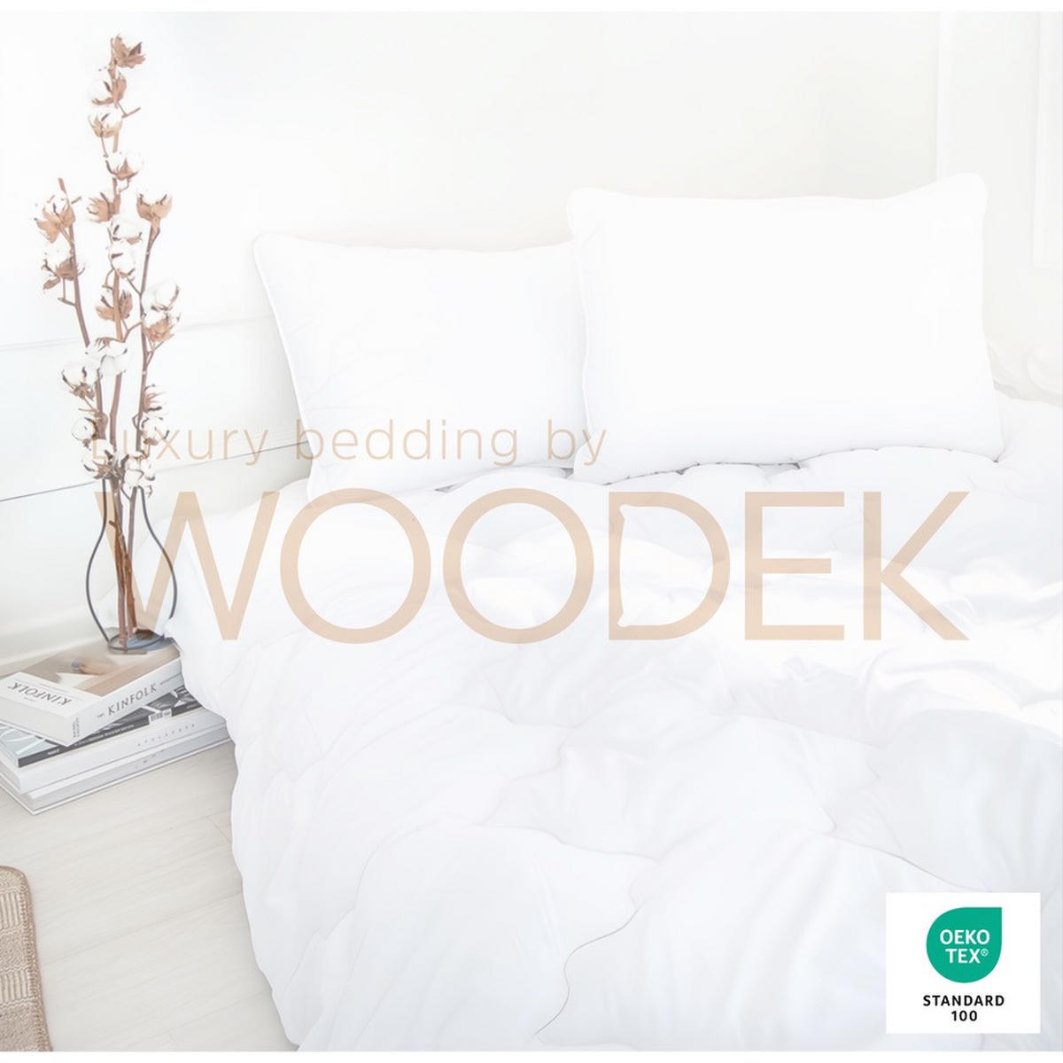 LUXURIÖSE BETTDECKE - Ganzjahresdecke, DAUNEN - Weiß, Textil (200/200cm) - WOODEK