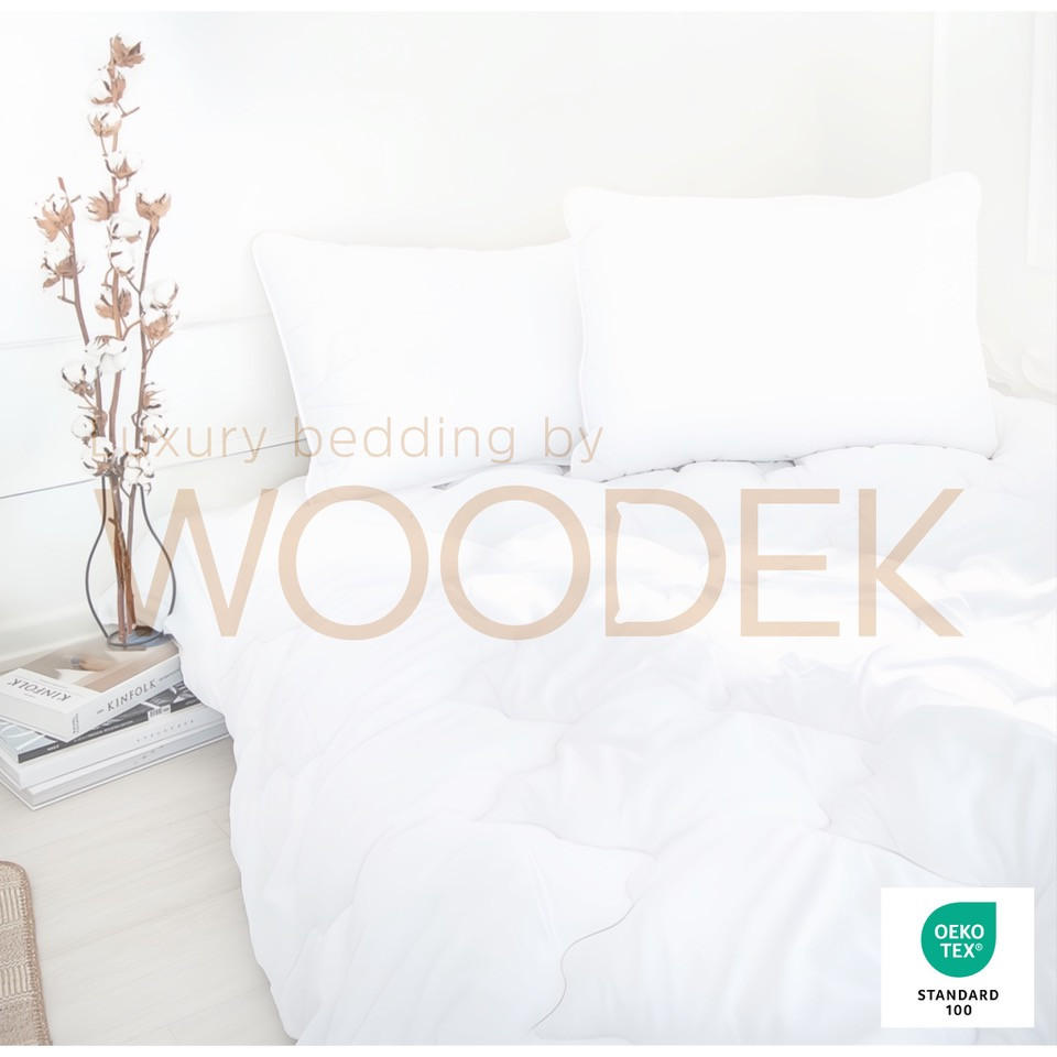 Thumbnail - Woodek Kissen, Weiß, Textil, Echtholz,Eiche, Holz Optik, Rechteckig, 50x70 cm, Oeko-Tex® Standard 100, Schlaftextilien, ...