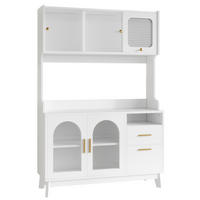 BUFFETSCHRANK DE-38607 120/40/178 cm Acrylglasfront Weiß - Weiß, Holzwerkstoff (120/178/40cm) - ComfortXL