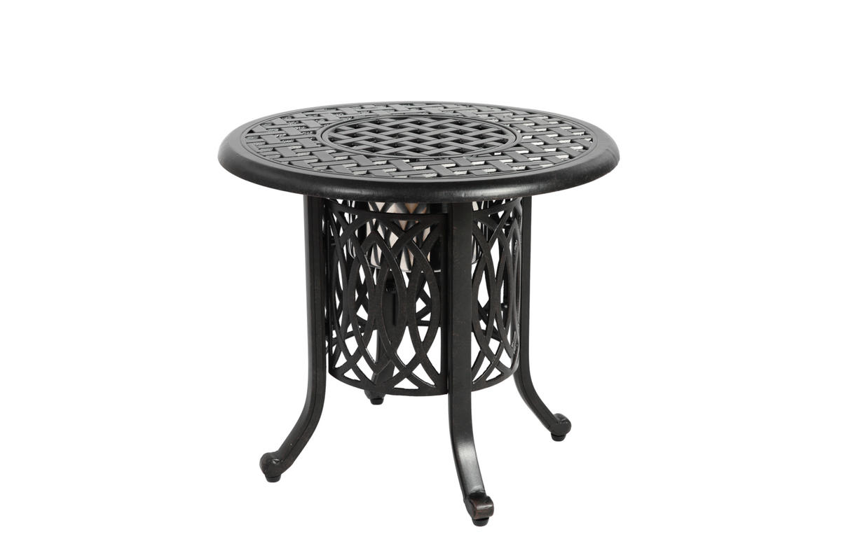 GARTEN BEISTELLTISCH Aluminium Bronze - Braun, Metall (55/55/49cm) - ComfortXL