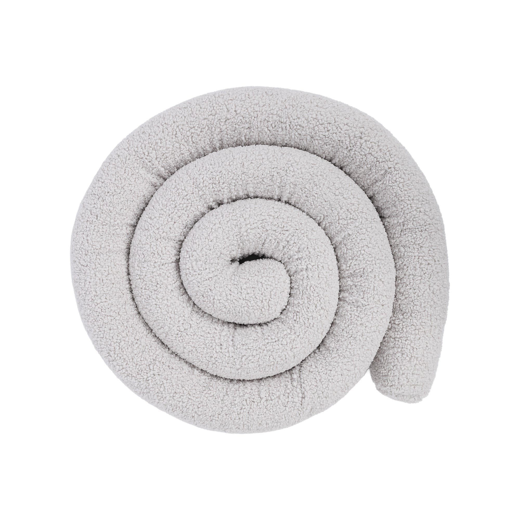 BETTUMRANDUNGSSCHUTZ Bettschlange aus Teddystoff, 400 cm, Creme-Weiß - Weiß, Textil - MeowBaby