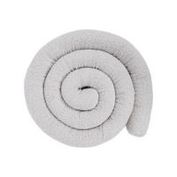 BETTUMRANDUNGSSCHUTZ Bettschlange aus Teddystoff, 400 cm, Creme-Weiß - Weiß, Textil - MeowBaby
