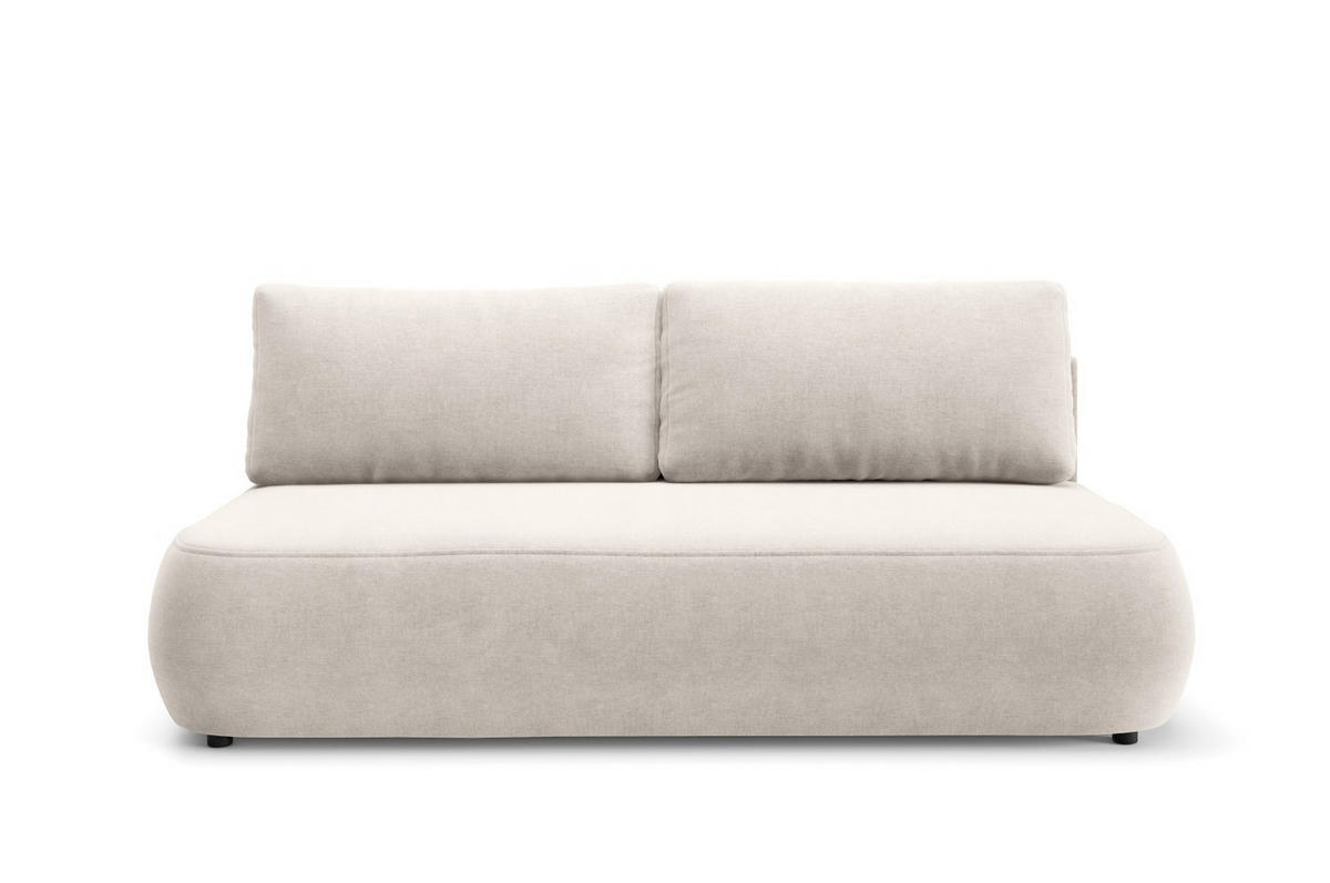 SCHLAFSOFA mit Bettkasten Beige - Beige/Schwarz, Holz/Holzwerkstoff (210/82/106cm) - Furnisell