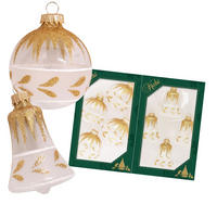 CHRISTBAUMKUGELN Glocken-Stil Goldfarbig 7cm (Glas / 8 Stk.) - Goldfarben, Glas (7/7/7cm) - Krebs Glas Lauscha