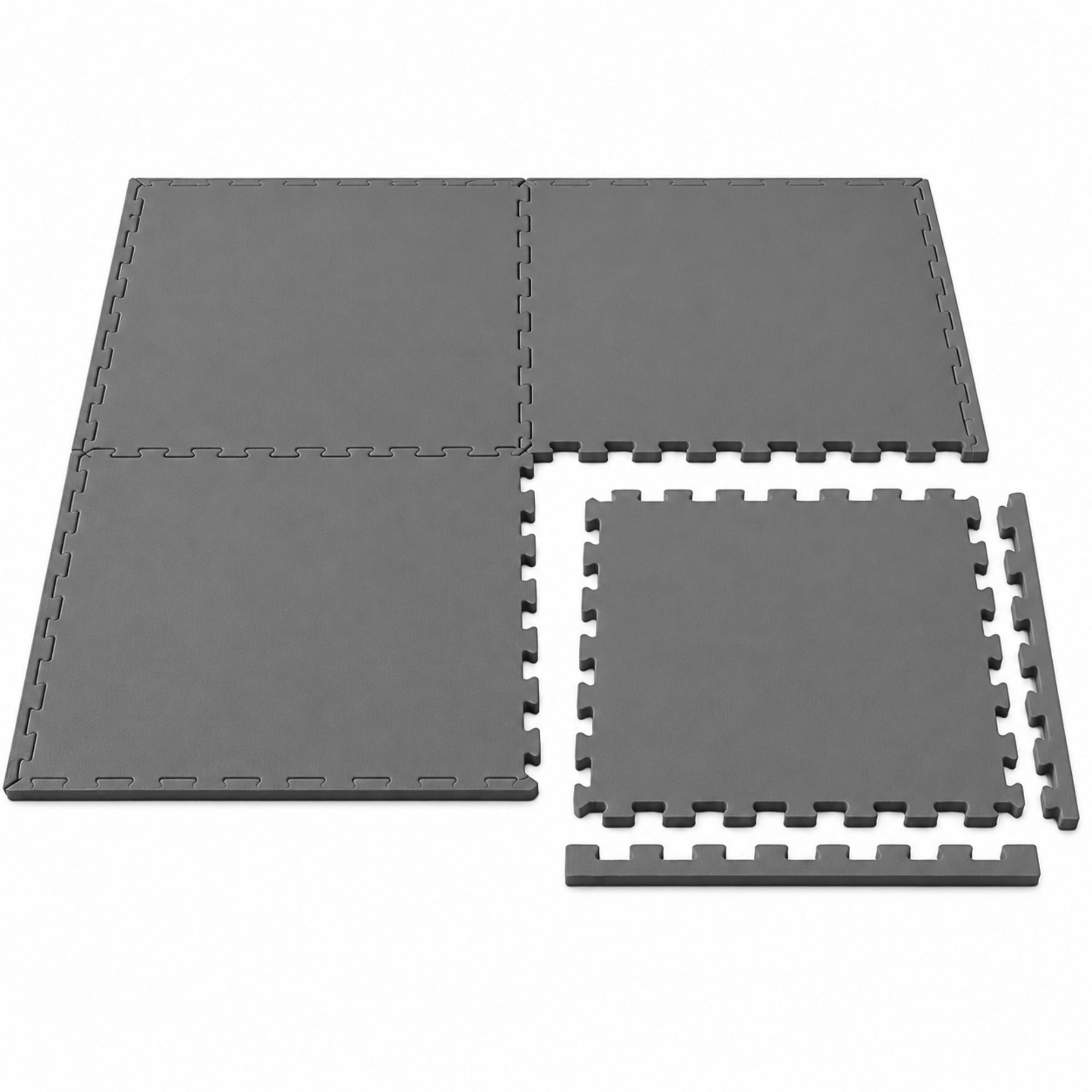 SPIELMATTE Uni - 50x50x1 cm - Puzzlematte Grau - Grau, Kunststoff (50/50cm) - Littletom