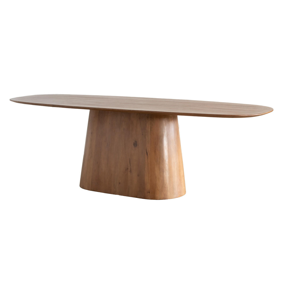 ESSTISCH Dänisch Oval Braun Holz - 160x100x76cm - Stijn - Braun, Holz (160/100/76cm) - Giga Meubel