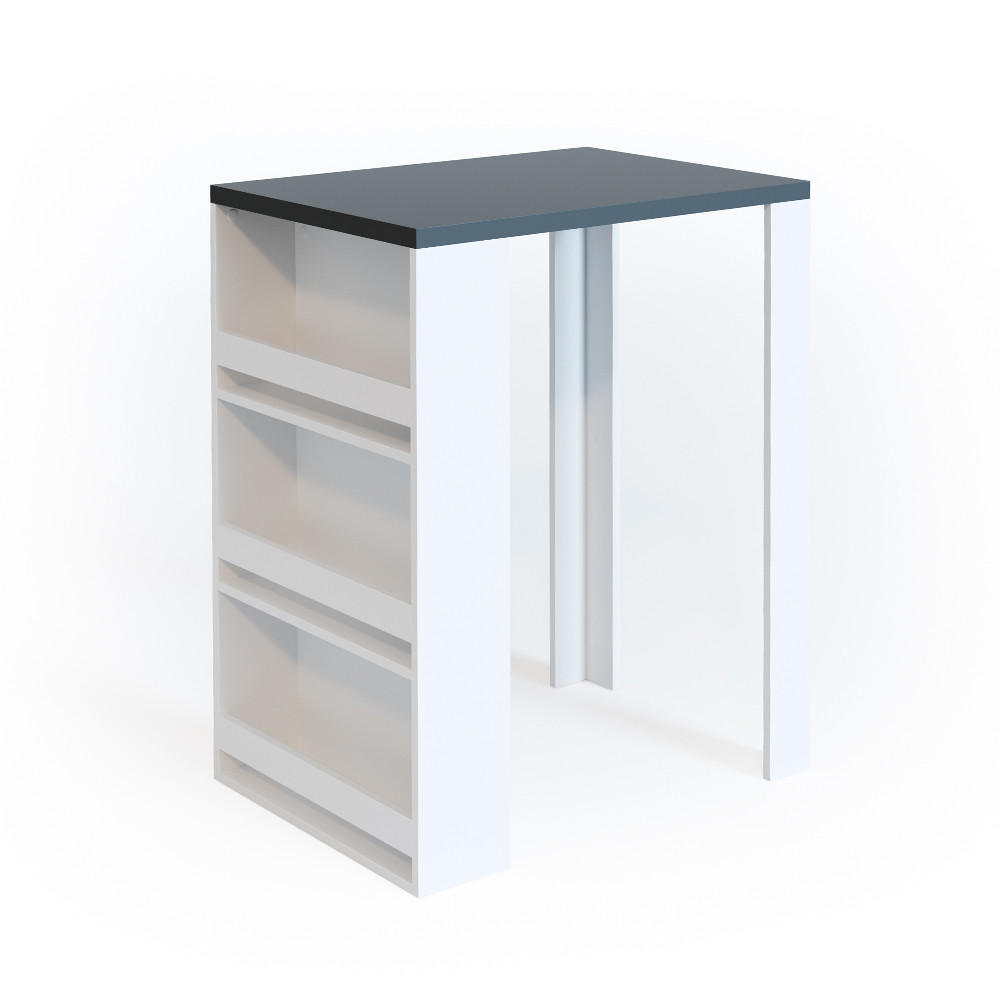 BARTISCH Anthrazit/Weiß 57 x 80 cm - Anthrazit/Weiß, Holzwerkstoff (57/106/80cm) - Vicco