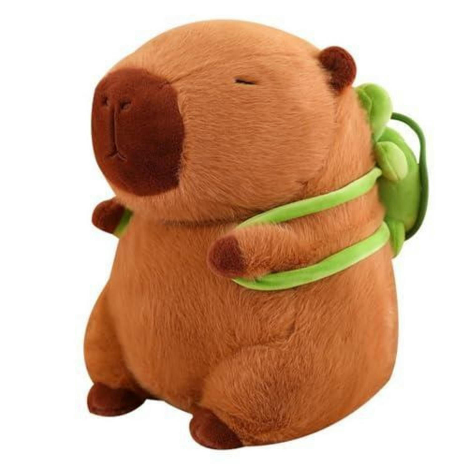 PLÜSCHTIER Capybara mit Schildkrötenrucksack 55 cm - Braun, Textil (30/55cm)