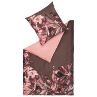 SATIN BETTWÄSCHE AMALIA - Weinrot, Textil (155/220cm) - Schöner Wohnen