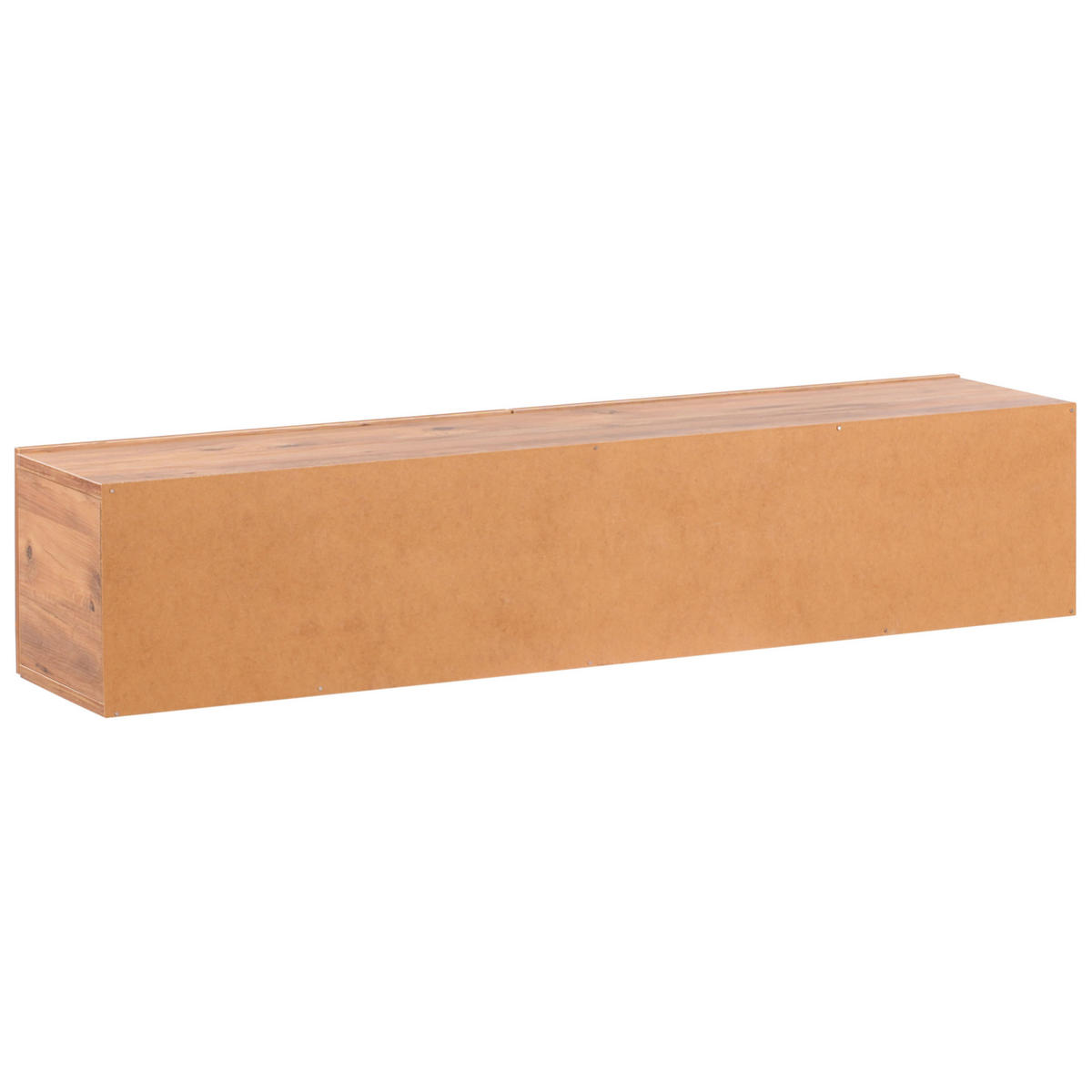 WANDMONTIERTER-TV-SCHRANK Braun Gladstone - Braun, Holzwerkstoff (140/30/32cm) - Beliani