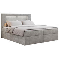 BOXBETT GOLD-5 LED 200/200 Hellgrau Struktur - H4 - Hellgrau, Holz/Textil (200/200cm) - MKS