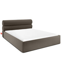 POLSTERBETT LUNEO - Schwarz/Braun, Holz/Holzwerkstoff (182/204cm) - KONSIMO®